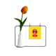thumbnail image 1 of Logo no fotografia Tarjeta de jarrón artificial de tulipanes, 1 of 3