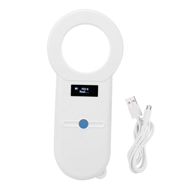 Lecteur RFID de Micropuce pour Animaux Rechargeable 134.2Khz Animal Portable Scanner OLED USB
