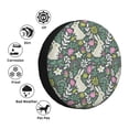 thumbnail image 4 of Honeii Retro Bunny Floral Print Tire Covers, Waterproof Anti-UV Sun Snow Rain Tire Covers for Trailers, RV, Camper, SUV, Truck-15 inch, 4 of 6