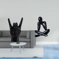 thumbnail image 2 of Estatua del gesto de la roca,Estatuas y figuras de dedos con gestos de música rock,Figura de escritorio,Escultura abstracta de pensador para decoración de oficina y hogar.,Figura decorativa, 2 of 8