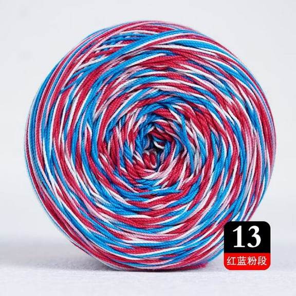 Namzi Soft Yarn for Crocheting - 1 roll Yarn Multicolor, Gradient Cotton Yarn, Ultra-Soft & Breathable, Ideal for Handcrafts, Yarn Category, Easy to Weave.Red Blue Pink