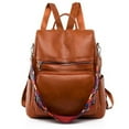 thumbnail image 1 of LHSHID Women PU Leather Backpack Fashion Rucksack New Designer Shoulder Bag Large Capacity Travel Backpacks School Bags Mochila Mujer, 1 of 6