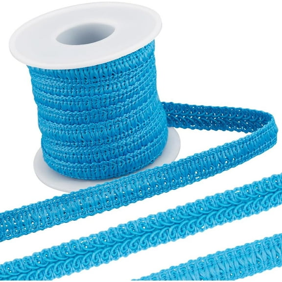 10 Yards Decorative Gimp Braid Trim 1/2 Inch Polyester Centipede Woven Lace Ribbon Braid Edge Trimming Applique for Costume Curtain Sewing Crafts Christmas Upholstery Decor Jewelry Making