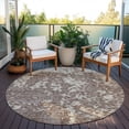 thumbnail image 6 of Addison Rugs Chantille Indoor/Outdoor Transitional Abstract Brown Washable Round Rug, 8' x 8', 6 of 6