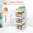 thumbnail image 4 of Organizador Apilable de 4 Niveles en Plástico, Estantería Multiusos para Hogar, 4 of 11