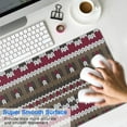 thumbnail image 4 of Long Mouse Pads for Desk,Boho Red Knitted Ethnic Pattern Desk Mats on Top Of Desks, Desk Mouse Pad Extra Large with 3mm Non-Slip Base and Stitched Edge for Gaming,Office,Work,Home 31.5"x15.7", 4 of 6