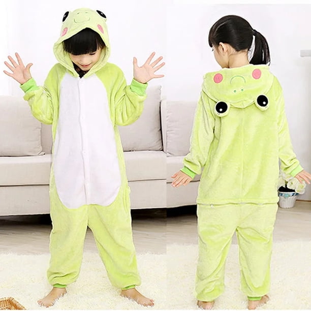 Conjunto de pijamas de franela para niños y niñas, ropa de dormir de animales, mono, disfraz de Halloween xuanjing unisex