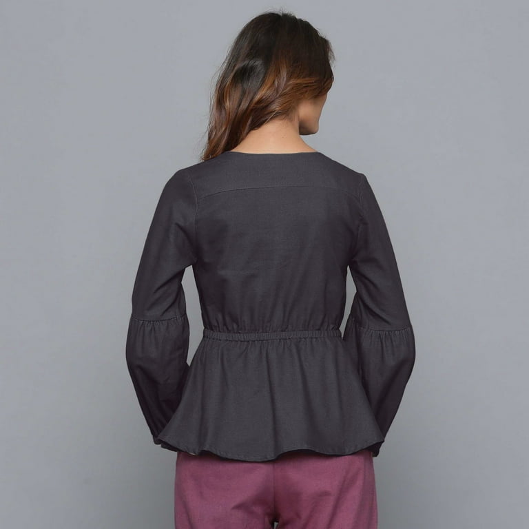 Flannel peplum top hotsell