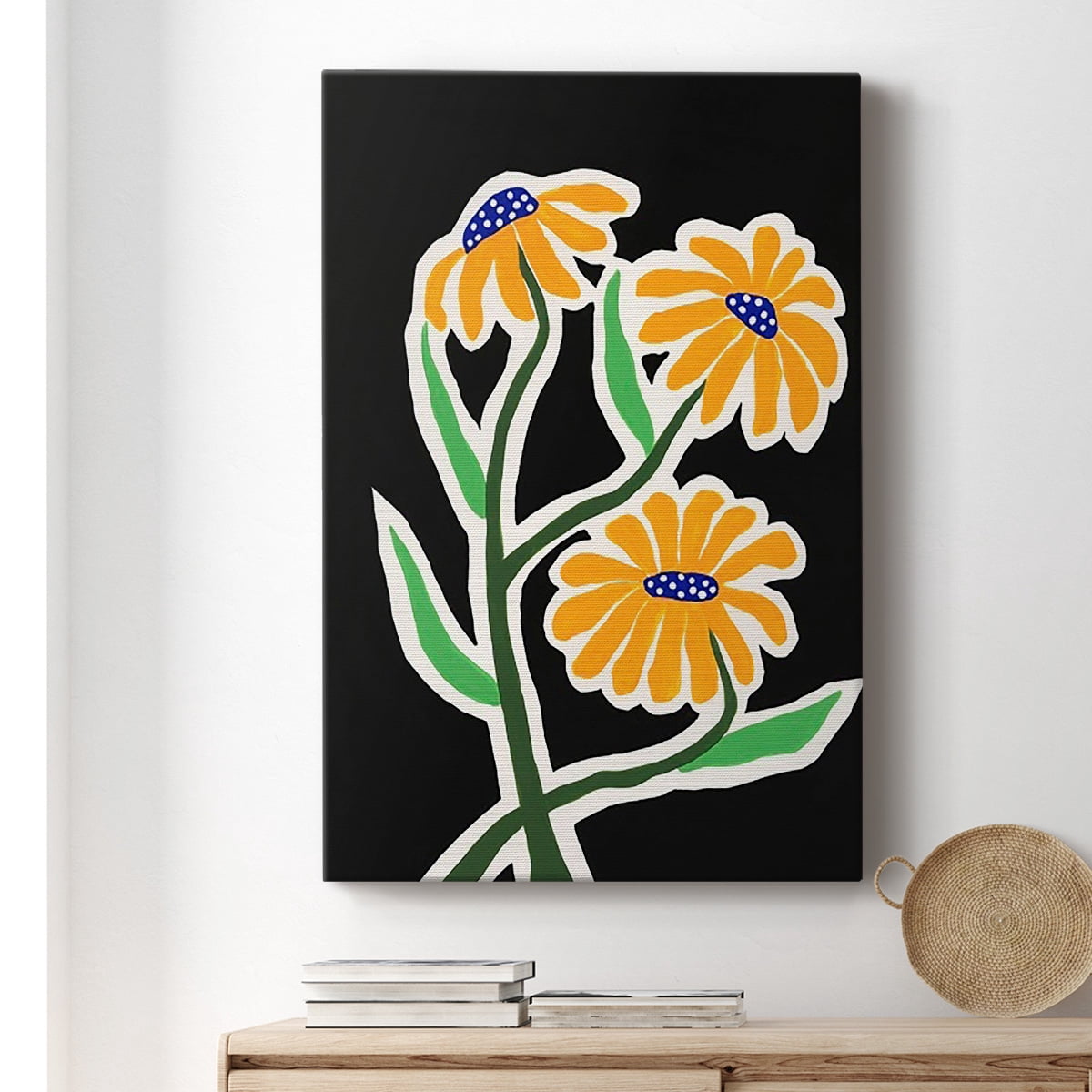 Pop Flowers I Premium Gallery Wrapped Canvas - Ready to Hang