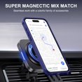 thumbnail image 3 of Case for iPhone 11,Decase Magnetic Translucent Shell,Support Wireless Charging & Magnetic Car Mount,Military Grade Drop Protection Matte Phone Cover,for iPhone 11 - darkblue, 3 of 6