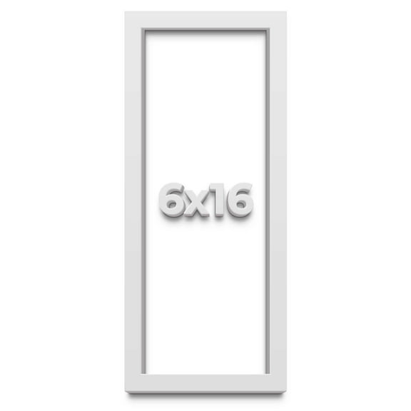 6x16 Shadow Box Frame White | 2 Inches Deep Real Wood Contemporary Shadowbox Display Frame | UV