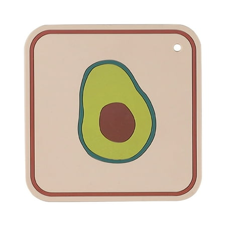 

Wanwan Insulation Place Mat Non-Slip Silicone Grease-proof Fruit Themed Cup Mat Household Supplies
