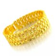 thumbnail image 2 of EOEMY Men'S Jewelry 24K Yellow Gold Plated Watchband Style Chains Bracelet 16mm 8", 2 of 5