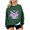 thumbnail image 2 of Byworldtasic Womens Sweatshirt Valentine Ghost Sweatshirts Women Heart Pullover Ghost Love Sweatshirt Casual Pullovers Top, 2 of 3