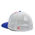 thumbnail image 6 of OC Sports OC12M Phenom Performance Twill Front Panel Cap -Red White Royal, 6 of 8