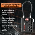 Travel Padlocks, TSA Approved Combination Baggage Locks, 2 Pack