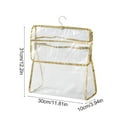 thumbnail image 3 of Bolsa de almacenamiento colgante impermeable para baño | Organizador de ducha de PVC con múltiples compartimentos | Soporte de pared para ropa interior y toallas | Dorado, plateado, blanco y negro, 3 of 5