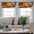 thumbnail image 4 of LALILO Kitchen Curtain Valance Vegetable Still Life Pumpkin Rod Pocket Window Curtain 52"x 18" Set of 2, 4 of 5