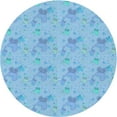 thumbnail image 1 of Ahgly Company Indoor Round Patterned Butterfly Blue Area Rugs, 8' Round, 1 of 6