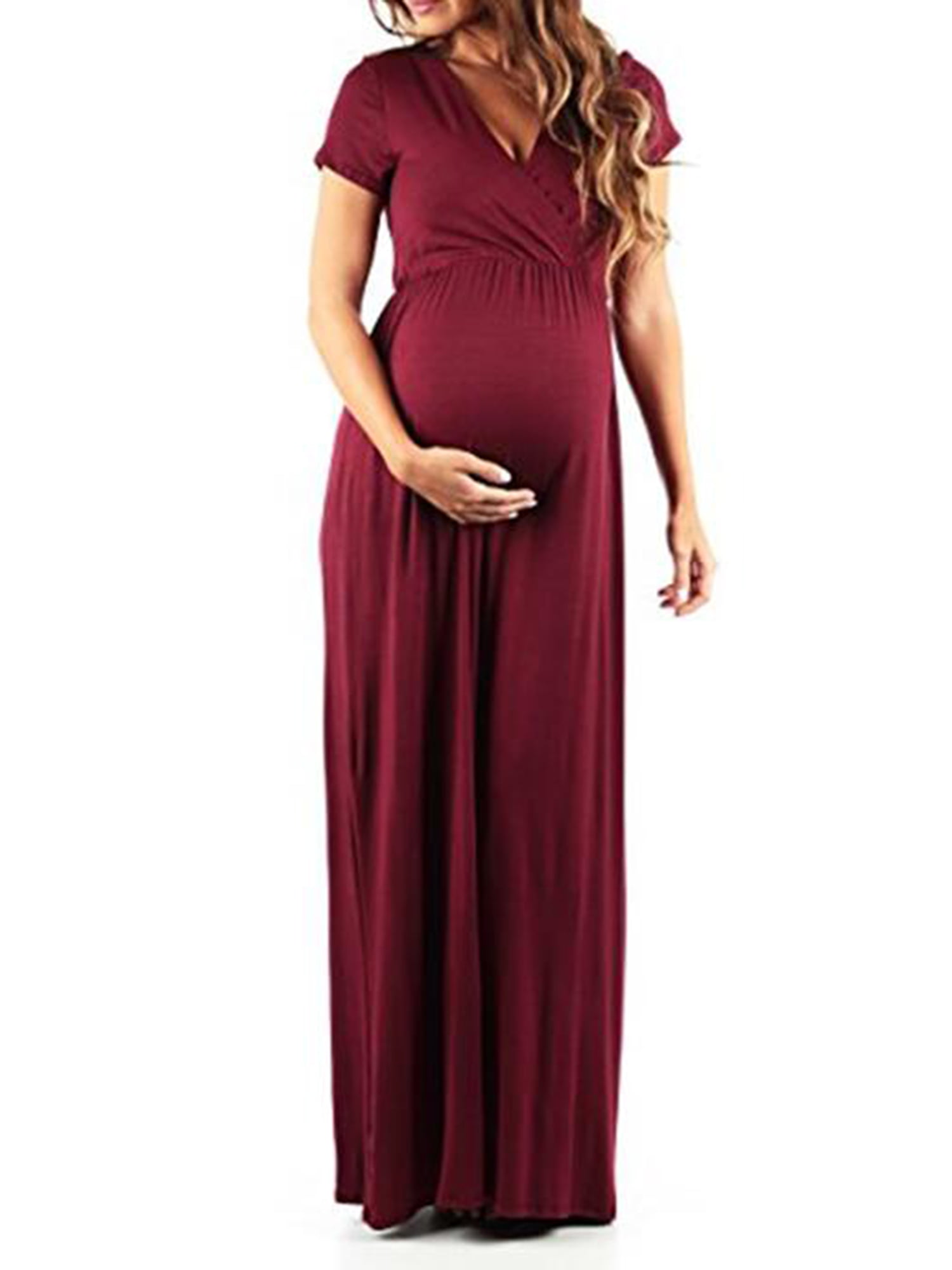 Sexy Dance - Maternity Maxi Dress Pregnant Women Long Gown Wrap ...