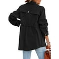 thumbnail image 3 of Sherrylily Women Lightweight Military Jacket Zip Up Buttons Utility Coat Outwear With Pockets, 3 of 4