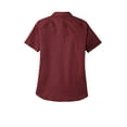 thumbnail image 4 of Port Authority LW809 Ladies Short Sleeve SuperPro React Twill Shirt, Burgundy, XS, 4 of 4