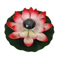 thumbnail image 3 of Floating Lotus Lights Floating Solar Lotus Lamp Garden Lamp Realistic Artificial Red, 3 of 8