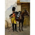 thumbnail image 2 of François Flameng 18x24 Black Ornate Framed Double Matted Museum Art Print Titled: An Elite Soldier of the Imperial Guard, 2 of 5