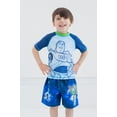 thumbnail image 3 of Disney Pixar Toy Story Buzz Lightyear Alien Toddler Boys Rash Guard and Swim Trunks Outfit Set Infant to Little Kid, 3 of 5