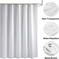 Shower Curtain Water Repellent Heavy Duty Flat Weave Fabric Shower