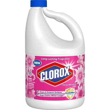 Clorox Liquid Bleach, Fresh Meadow Scent, 121 oz Bottle
