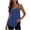 *Blue, variant on VBVC Women's Adjustable Strap Crew Neck Camisoles , Ladies' Lightweigh Curved Hem Tank Tops , Casual Summer Sleeveless Shirts For Women,Beige,S-2XL