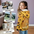 thumbnail image 3 of KUIFORTI Sunflower Capybara Girls Oversized Hoodie Sweatshirt 6-7 Fleece-Lined Outwear with Pockets Cozy Soft Hooded Coat Casual Outerwear for Outdoor Activity, 3 of 6