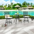 thumbnail image 2 of Patio Festival Metal 3-Piece Outdoor Bistro Set in Beige/Black, 2 of 11