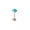 OP13, variant on Opal Lip Bar Labret Ring Internally Threaded Ear Tragus Cartilage Stud Piercing-OP13-1.2mm/8mm/4mm