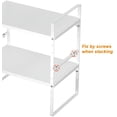 thumbnail image 6 of ZXNYH Cabinet Organizer Shelf Expandable Cabinet Spice Rack Stackable Shelves Adjustable Storage Shelf for Kitchen Pantry Countertop Cupboards Bathroom,White,8.07",2 Packs, 6 of 8