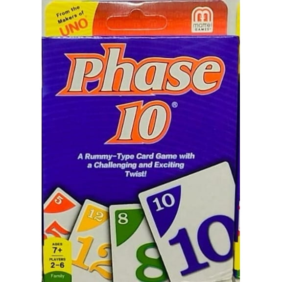 Mattel W4729 Phase 10 Card Game - Quantity 108 Card