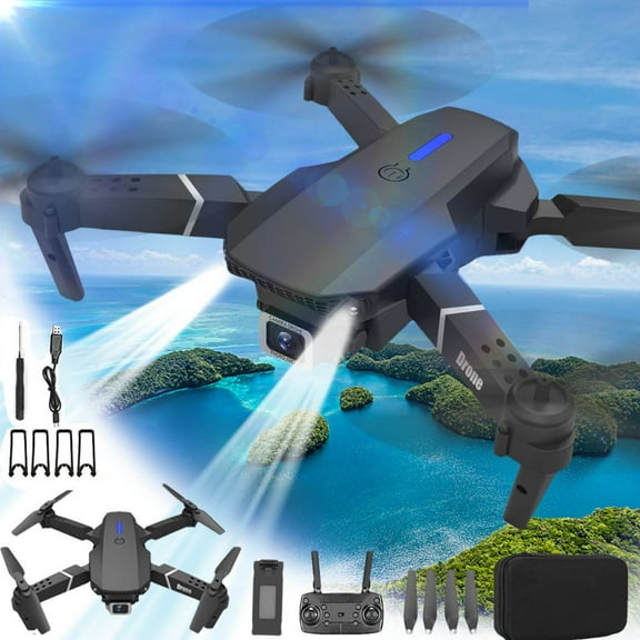 Iumwxz Drone with Camera Hd Foldable Drone for Beginners and Quadcopter with Carrying Case Drones for Adults and Popular on Walmart home decor christmas clearance outdoors indoor