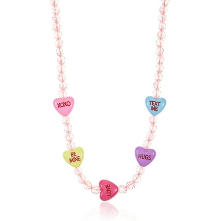 Way to Celebrate Valentine's Day Candy Hearts Necklace, 1 Piece