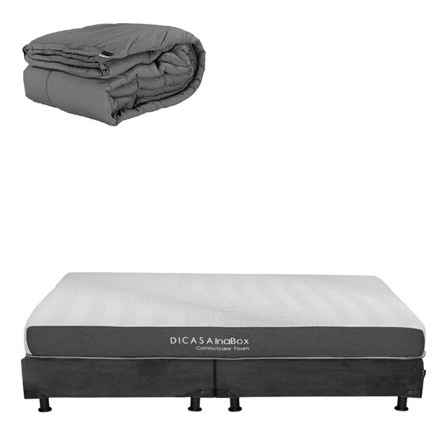 Colchón King Size Inabox Restonic + Box + Edredón Homy