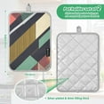 thumbnail image 6 of Yayeee Pot Holders Kitchen Heat Resistant with Pocket 7"x9.8" Cotton Oven Cooking Hot Pads, Green Geometric, 6 of 7