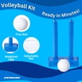 thumbnail image 3 of SWIMLINE ORIGINAL Pool Volleyball Net Games Set With Ball Adjustable Up To 20 Feet Wide | For Kids & Adults | 2 Blue Water-Fill Bases | Easy Assembly Compatible W/ Outdoor & I, 3 of 9