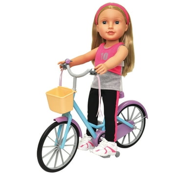 Bicycle with Streamers and Basket for 18 inch Dolls