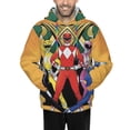 thumbnail image 5 of Power Rangers Mens Active Sweatshirts Cozy Hoodie 3d Graphic Sweater Casual Winter Clothes Tops Coat Large, 5 of 7
