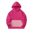 thumbnail image 4 of TFEOQRY Children girls and boys hoodei Crewneck Oversized Hooded Sweatshirt Kids Fashion Long Sleeve Pullover Tops Hot Pink, 4 of 8