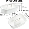 thumbnail image 2 of 2 Pack Cleaning Supplies Caddy, Large Plastic Cleaning Supply Organizer Bucket with Handle Portable Housekeeping Shower Tote Caddy Under Sink Tool Storage Baskets for Dorm, Bathroom, Household, 2 of 8