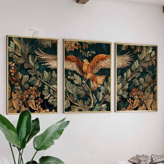 William Morris Bird Vintage Botanical Floral Animal Wall Art Set 3 Unframed Paper Print 8x12