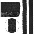 thumbnail image 4 of Cinta de poliéster con lentejuelas de 12,5 yardas (11,4 m), color negro plano, de 35 mm (1,37 pulgadas) de ancho, con purpurina., 4 of 9
