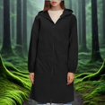 thumbnail image 5 of Tanghaowl Women's Lightweight Casual Jacket Outdoor Work Coat with Zip Front and Hooded Style for Spring Fall Layering Comfortable Loose Fit Black XXXL, 5 of 7