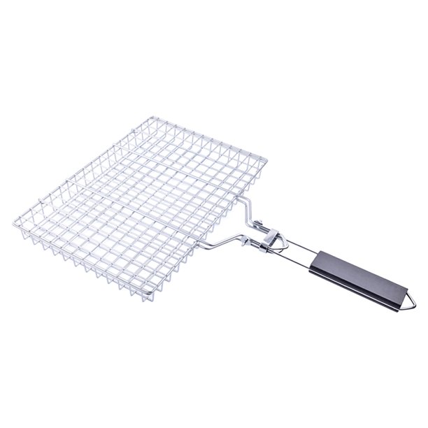 Grill Basket, Fish Grill Basket, Rustproof Stainless Steel BBQ Grilling